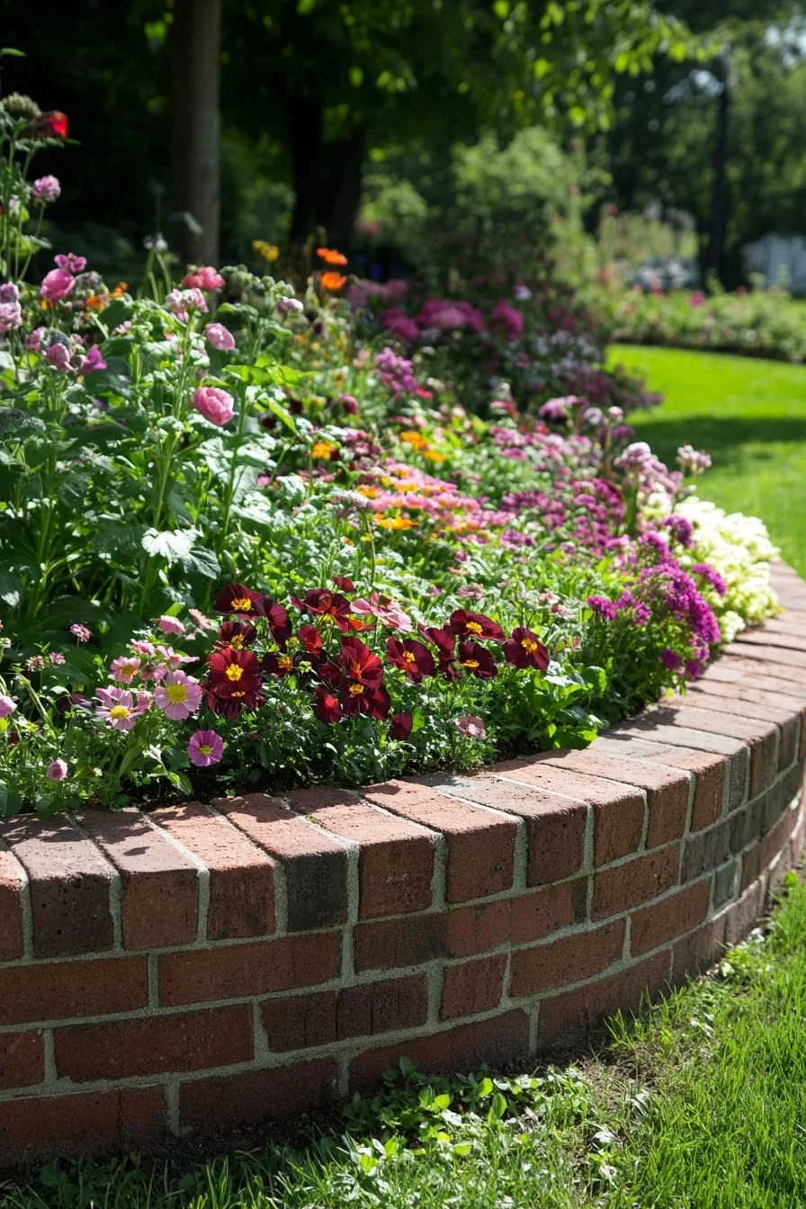8. Raised Brick Garden Bed Edge