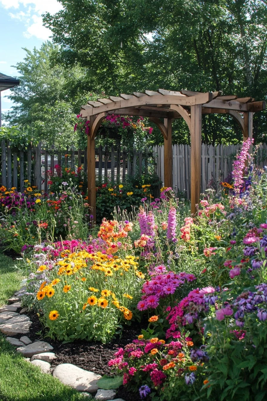 8. Raised Flower Bed with Arbor Entryway