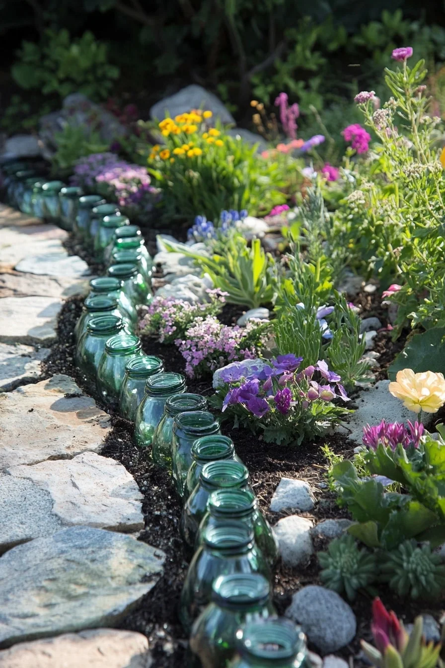 15. Recycled Bottle Edging