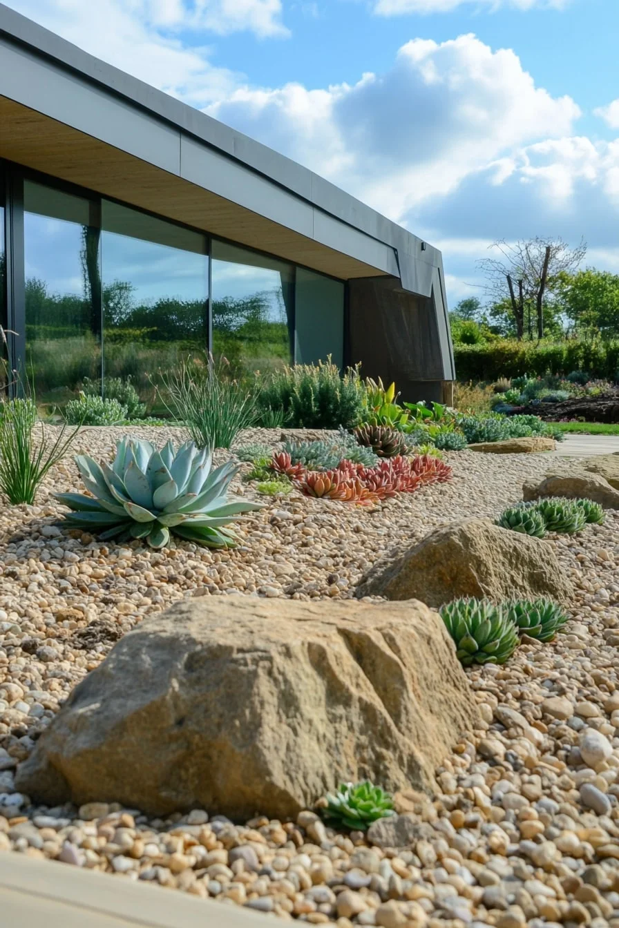 1. Rock Garden With Succulents and Gravel