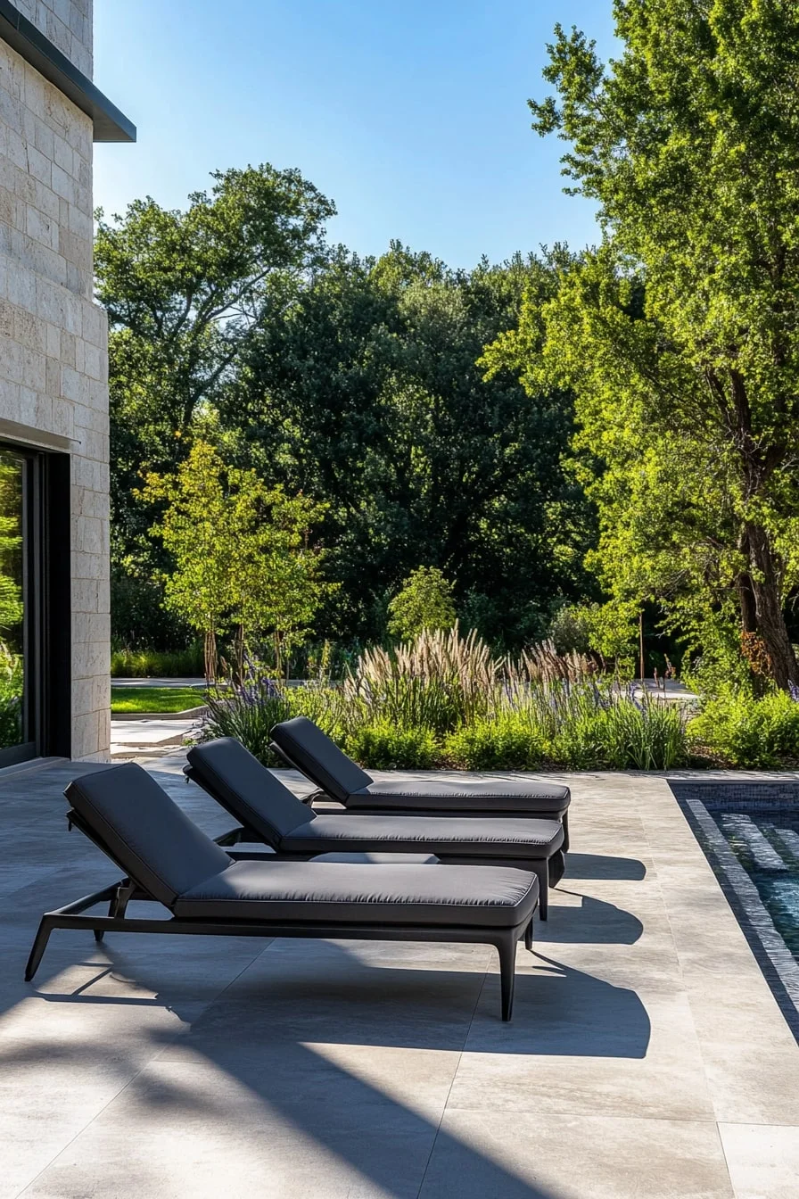 Sculpted Concrete Loungers