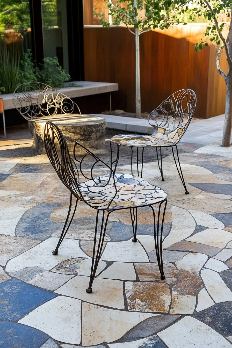 Sculptural Metal Chairs