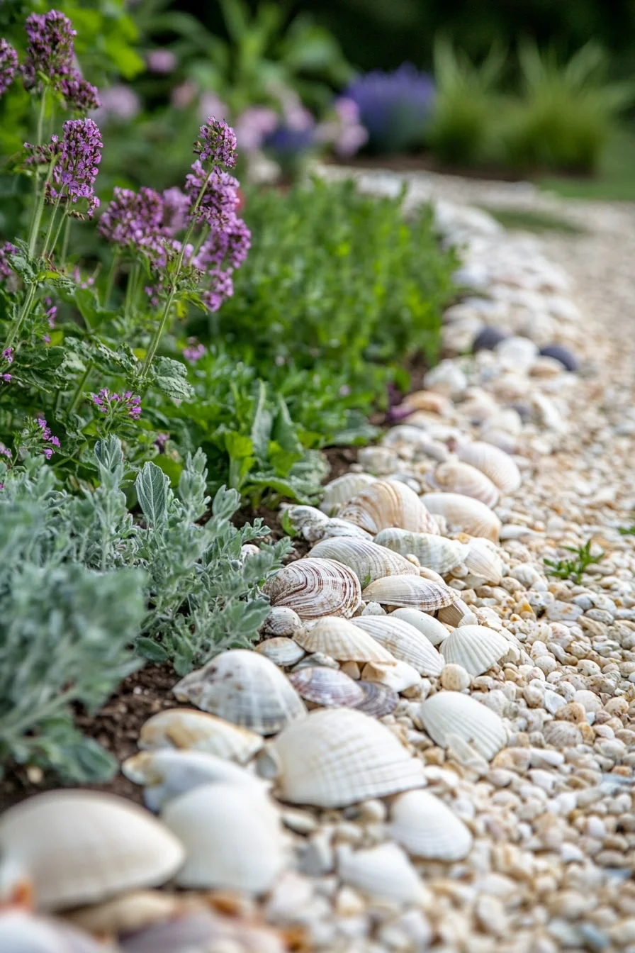 17. Shell-Lined Garden Border
