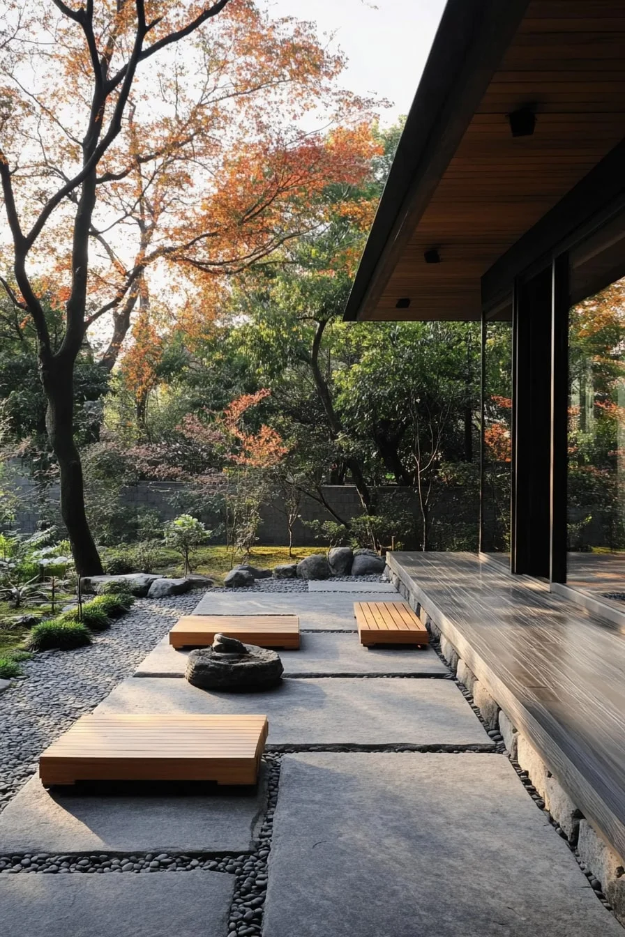 Slate Stones with Minimalist Furniture
