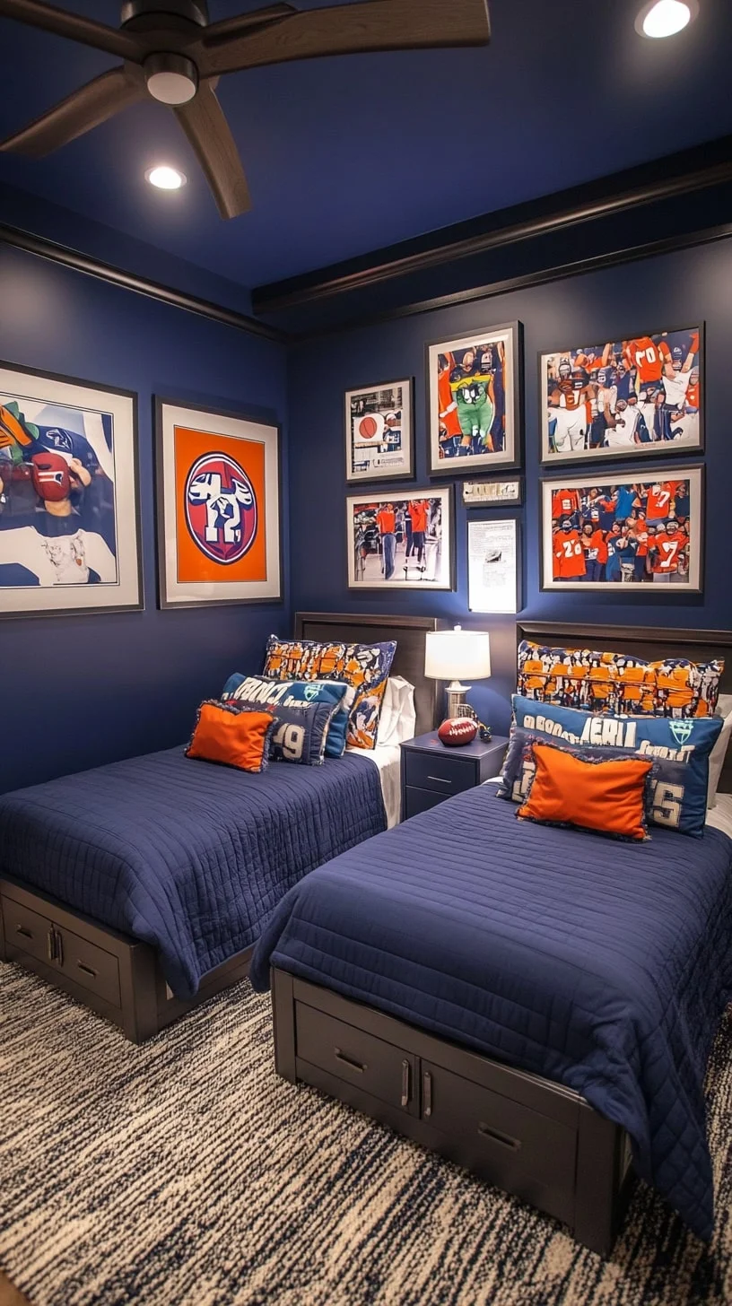 Sports-Inspired Shared Room