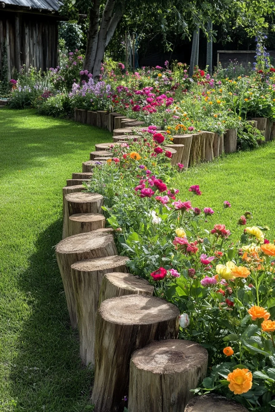 10. Timber Log Roll Border