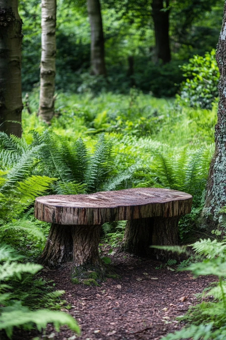Tree Trunk Bench
