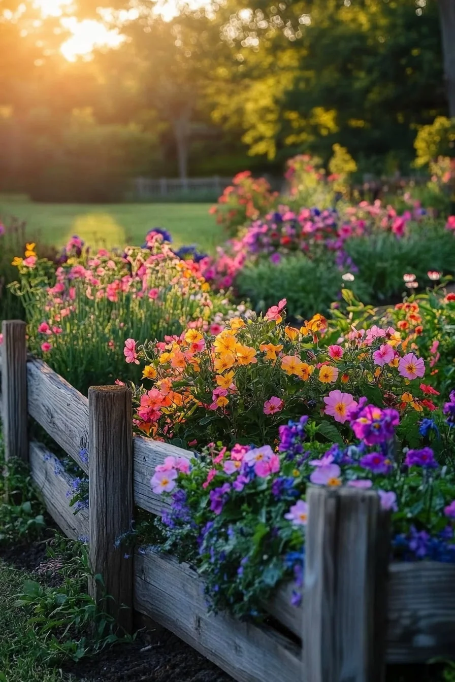 5. U-Shaped Raised Bed Along Corner Fence