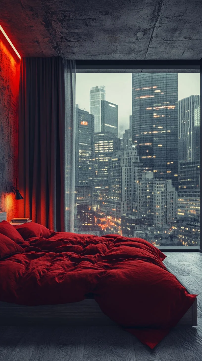 Urban Studio with Red Accents