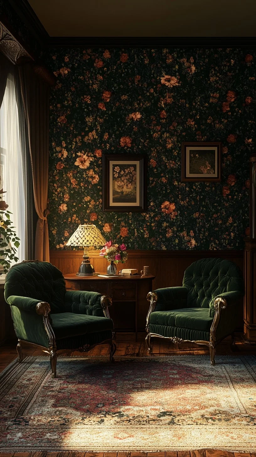 Velvet and Wood Parlor Vibes
