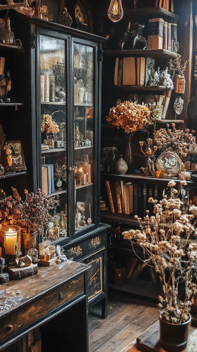 Vintage Curio Cabinet Room