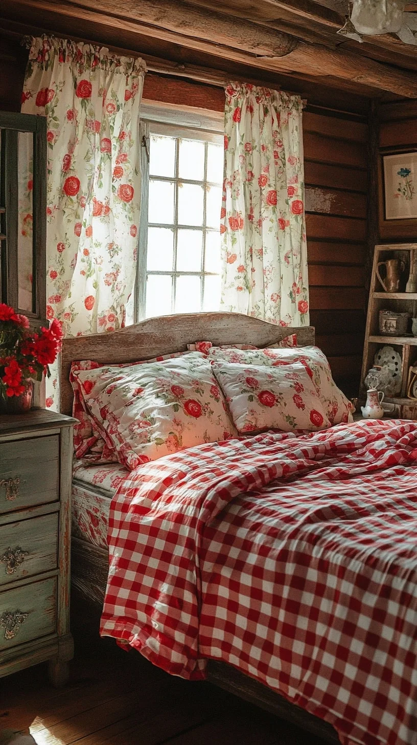 Vintage Red Country Cottage