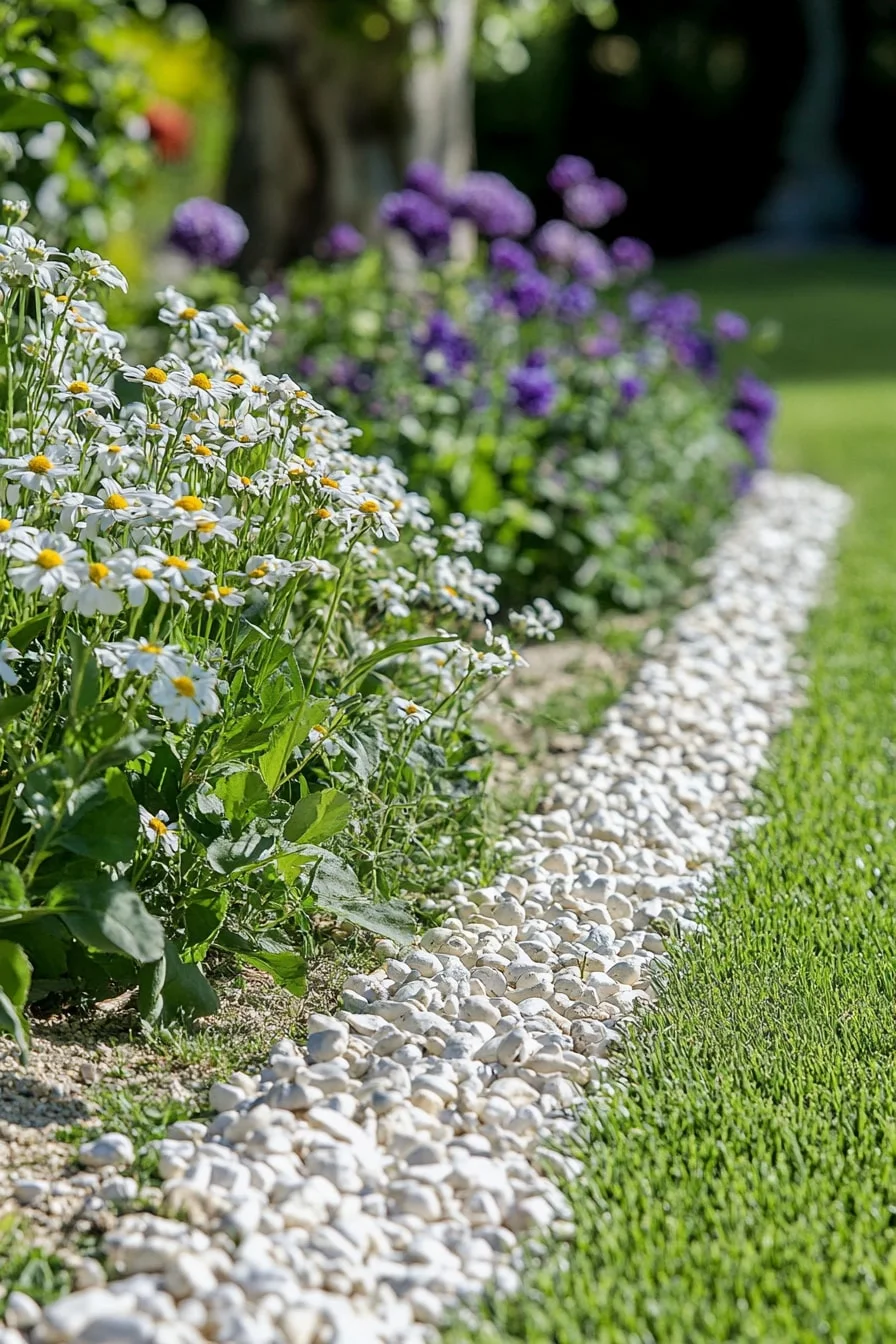 3. White Gravel Strip Border