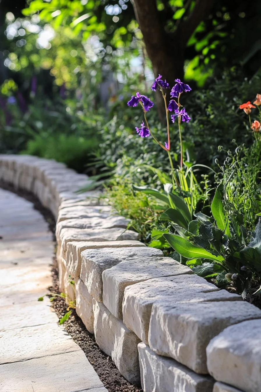 24. Whitewashed Brick Border