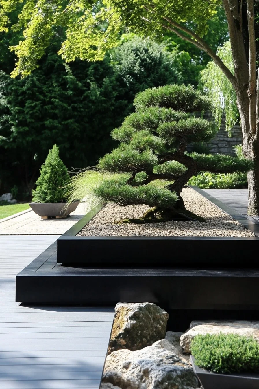 Zen Garden Style Black Deck
