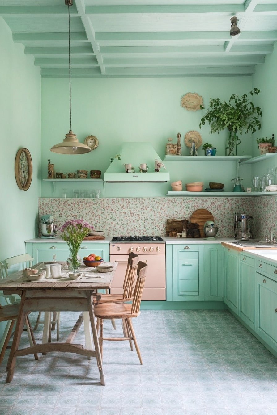 3. Dusty Mint: Sweet, Soft, and Vintage-Chic