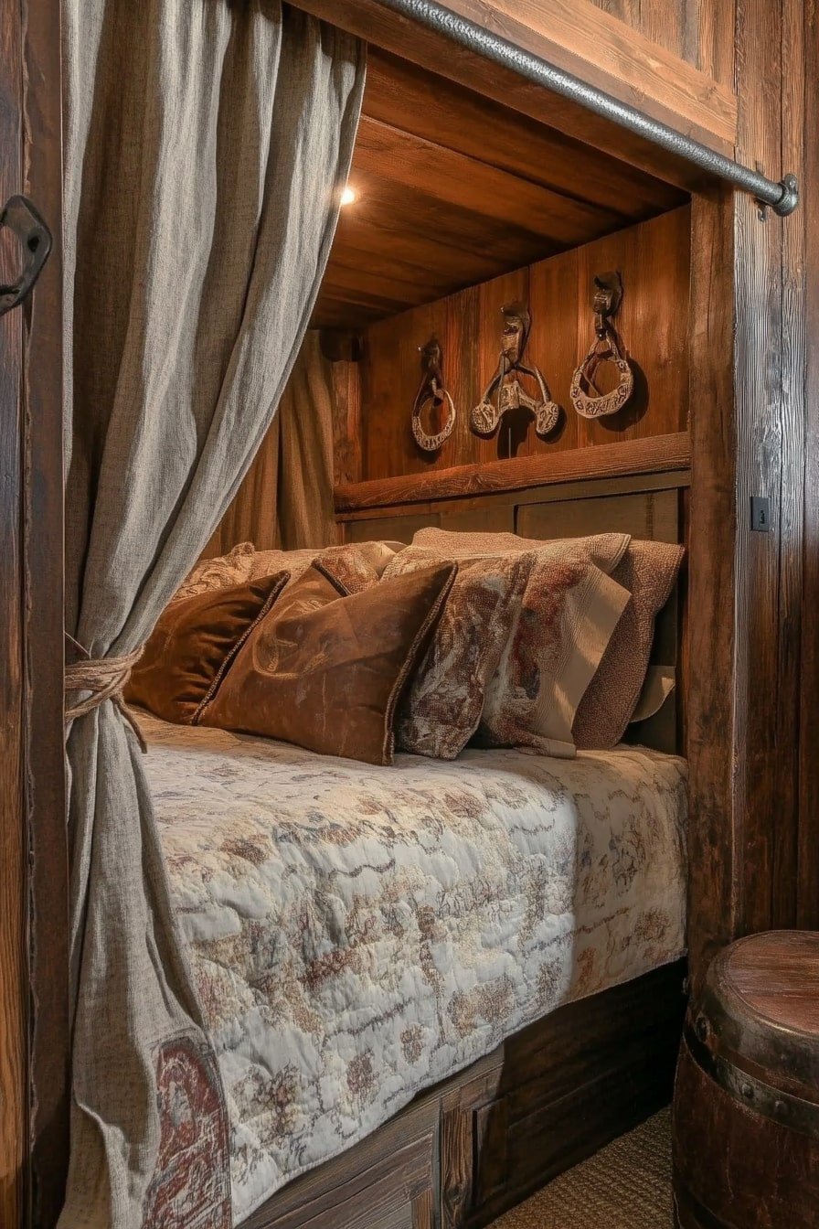 Cozy Western Bunk with Horseshoe Accents