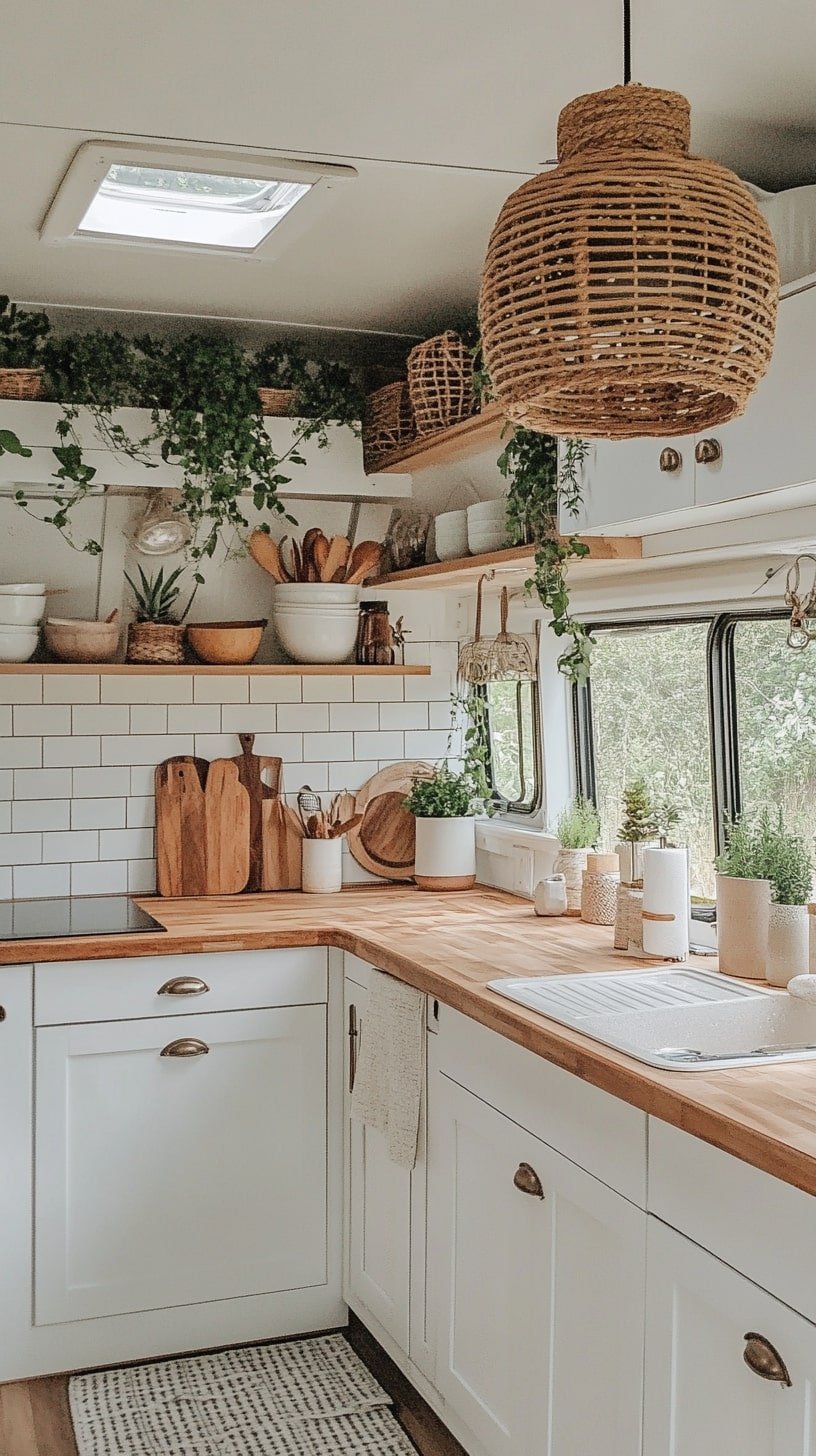 Cozy Boho Camper Kitchen