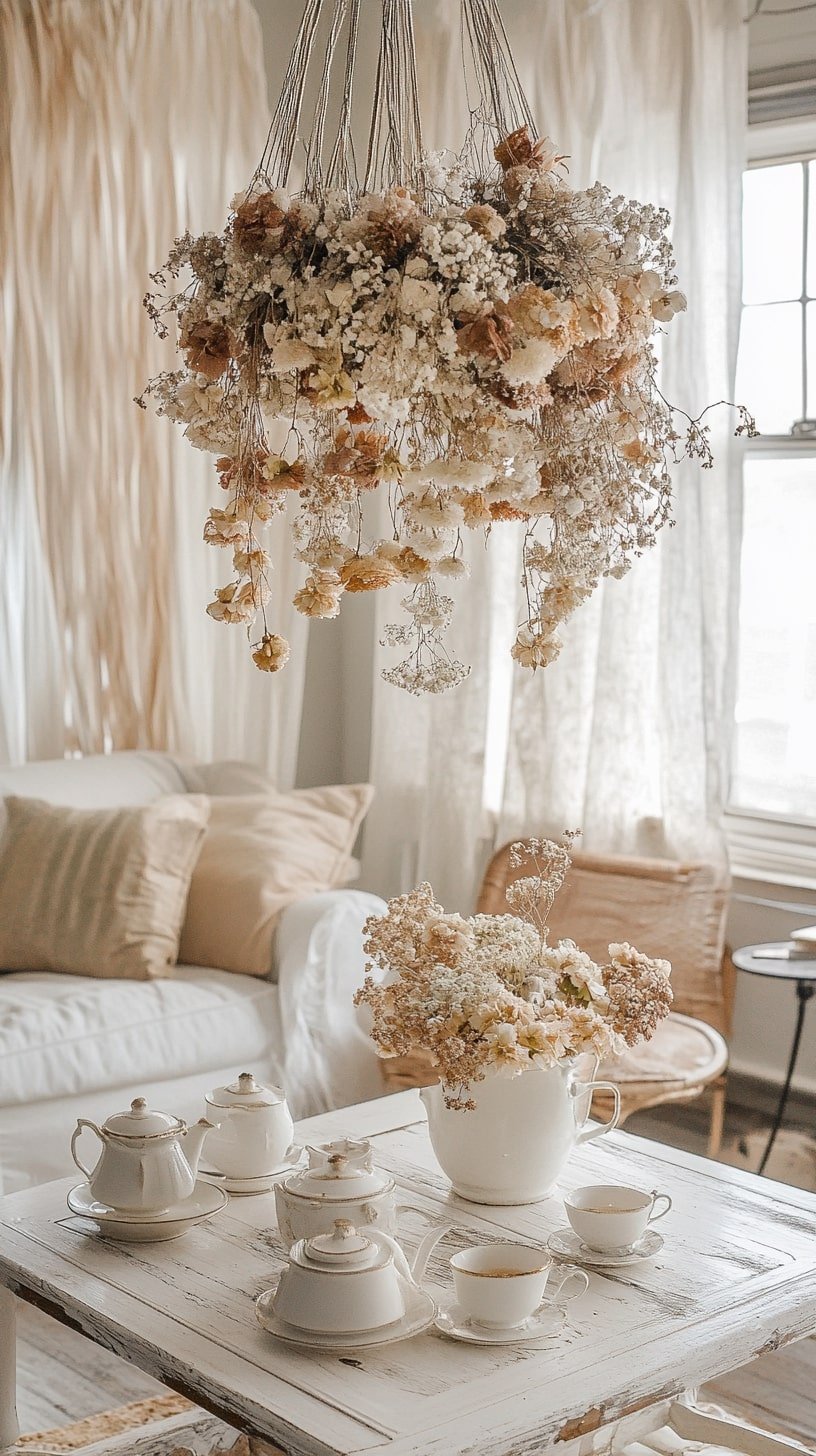 Romantic Dried-Flower Living Room