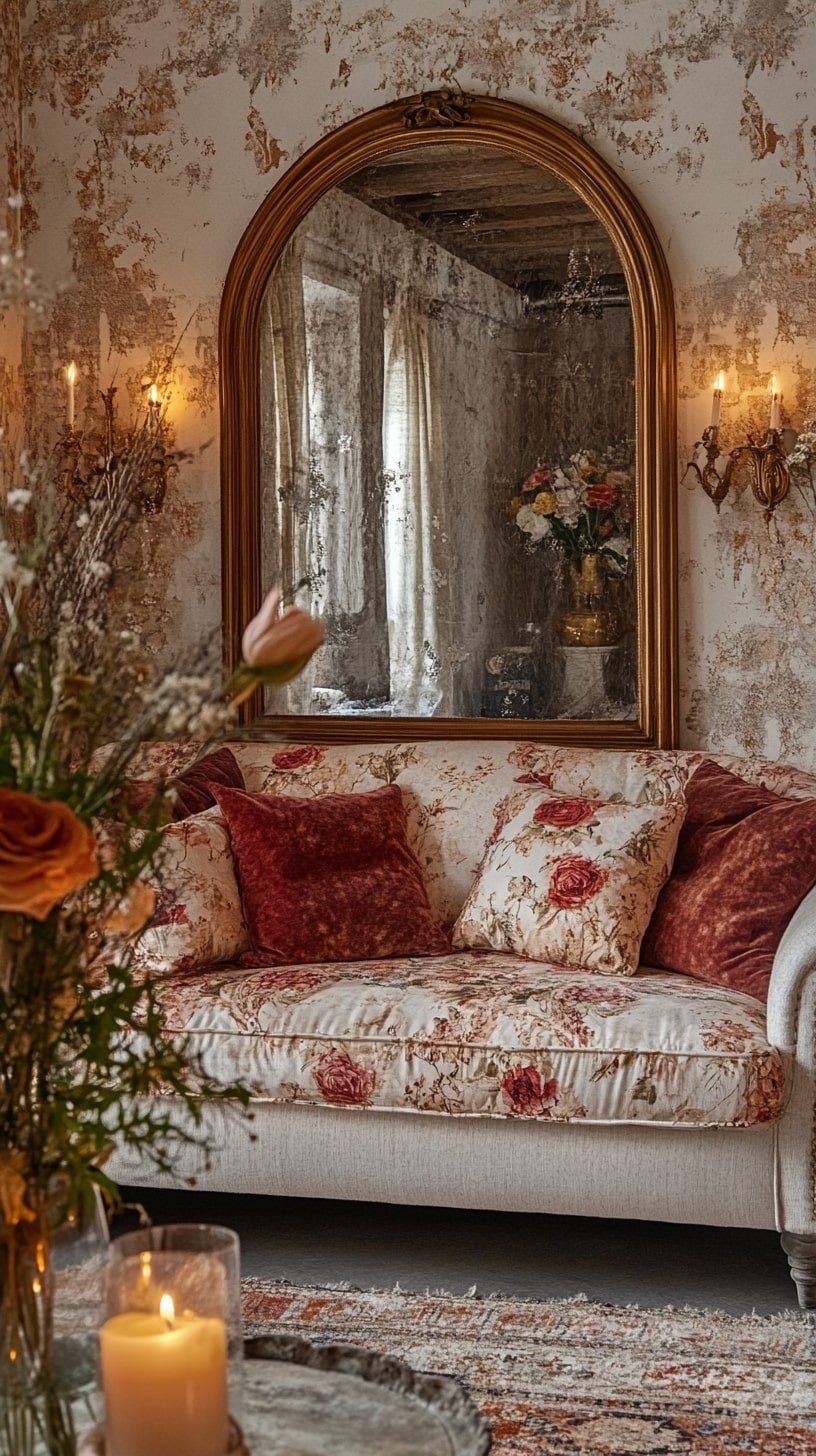 Romantic Antique Mirror Fairycore Living Room