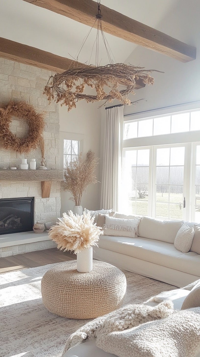 Rustic Fairycore Neutral Living Room