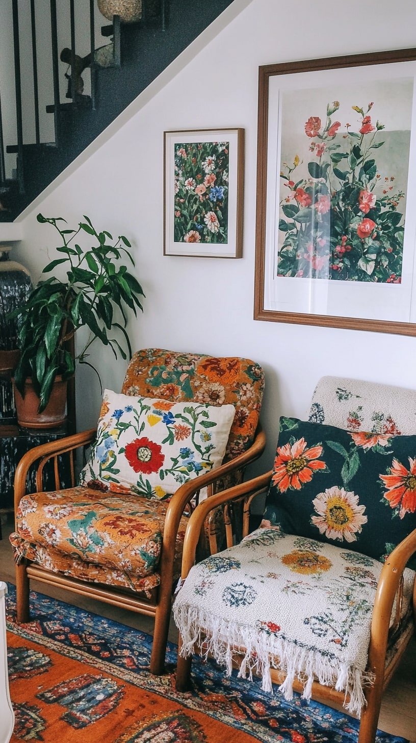 Floral Fairycore Vintage Sitting Area