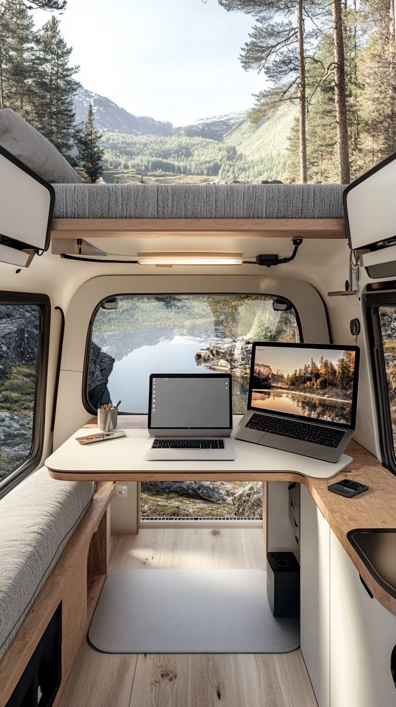 Panoramic Camper Office With Inspiring Views