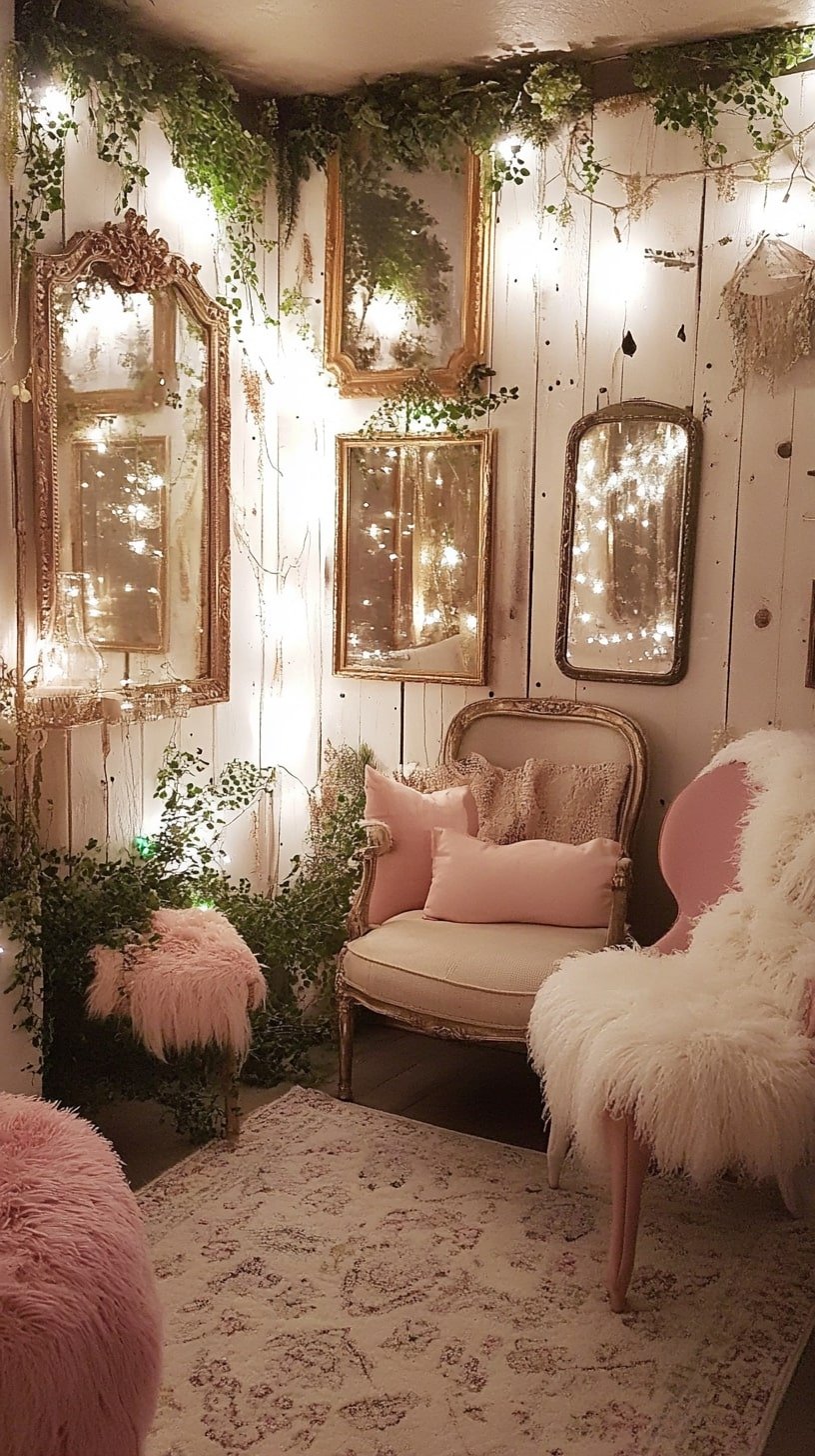 Whimsical Vintage Mirror Corner