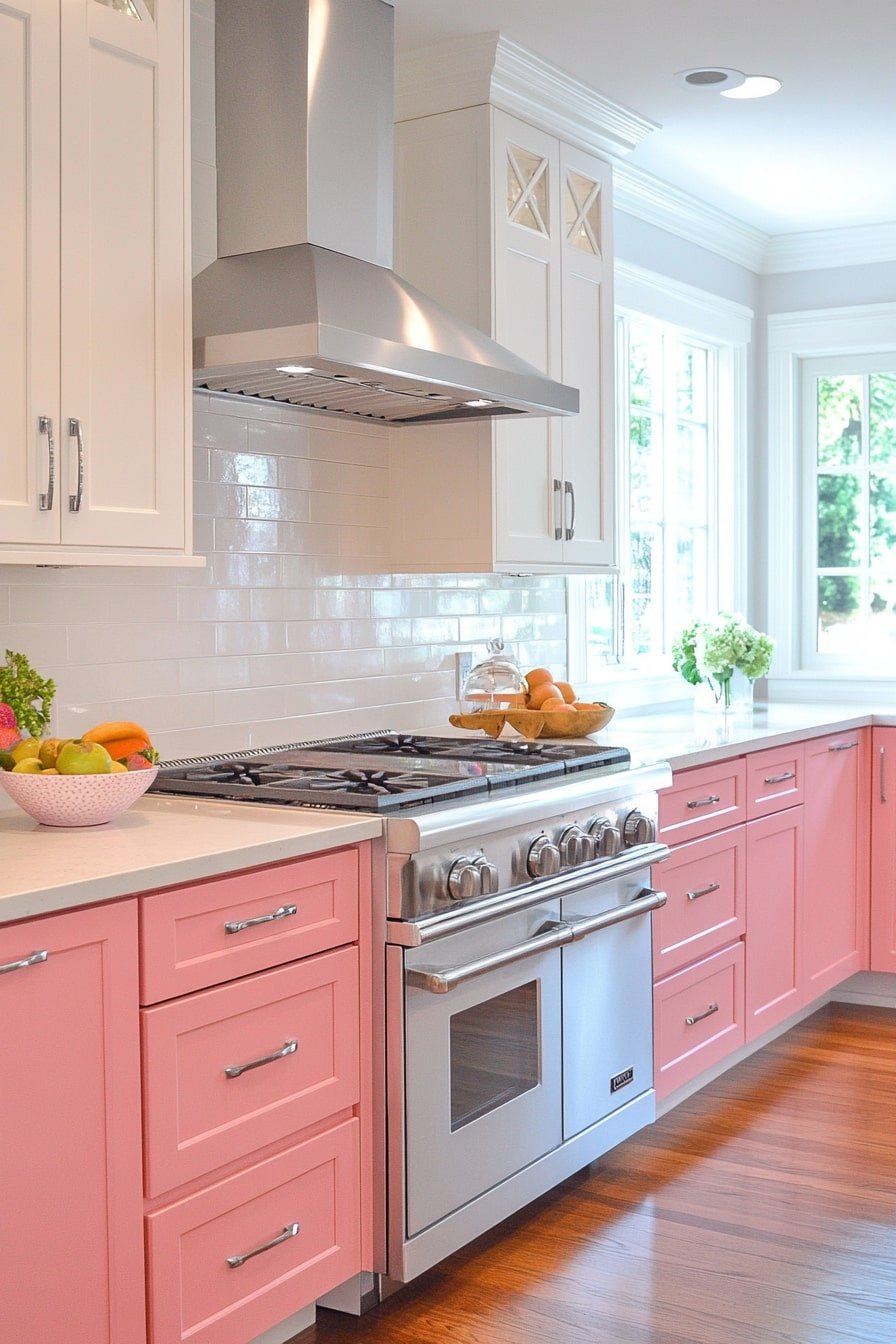 Classic White and Pink Combo