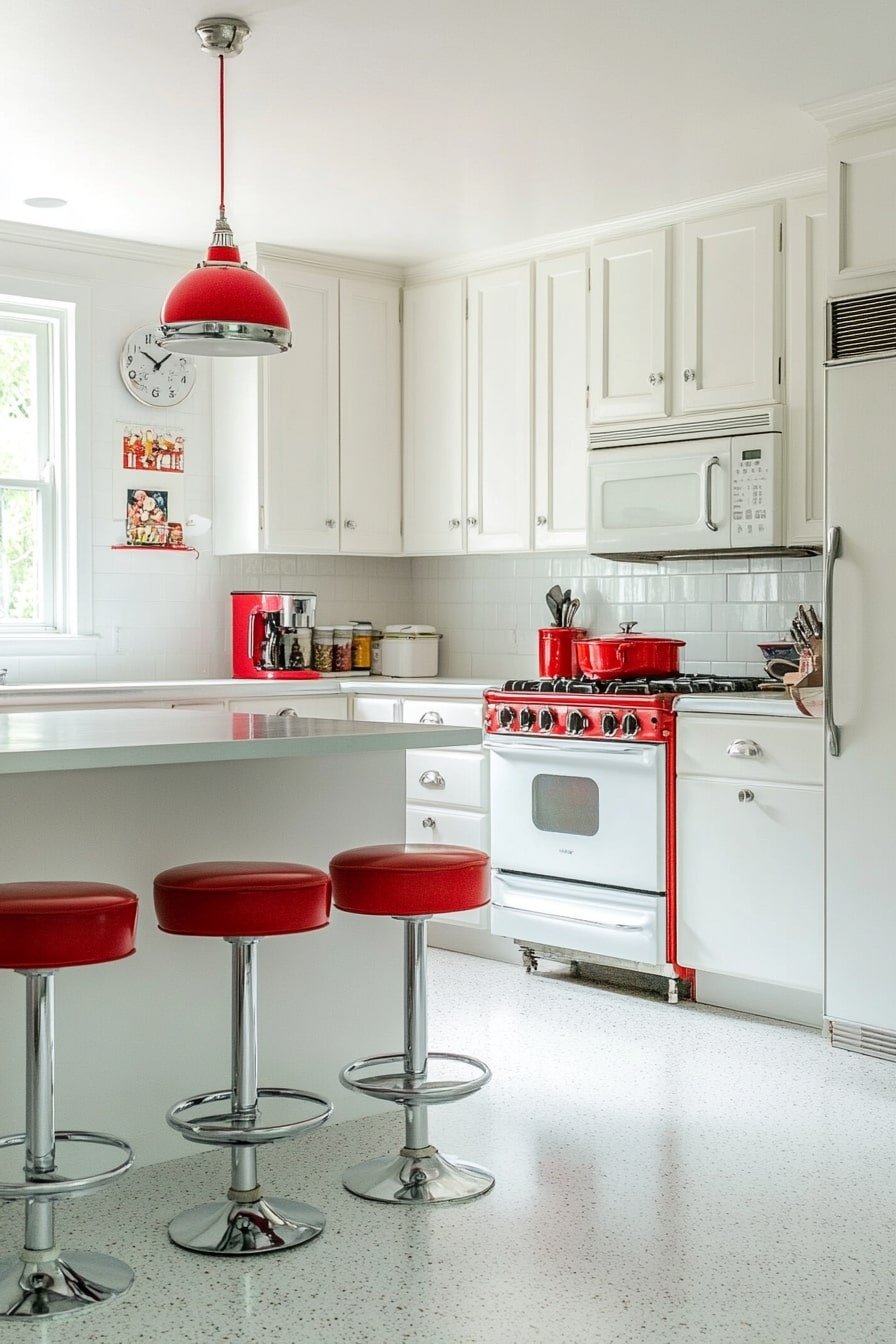 Red Accents & Diner Flair – A Fresh Take on 1950s Pop Style