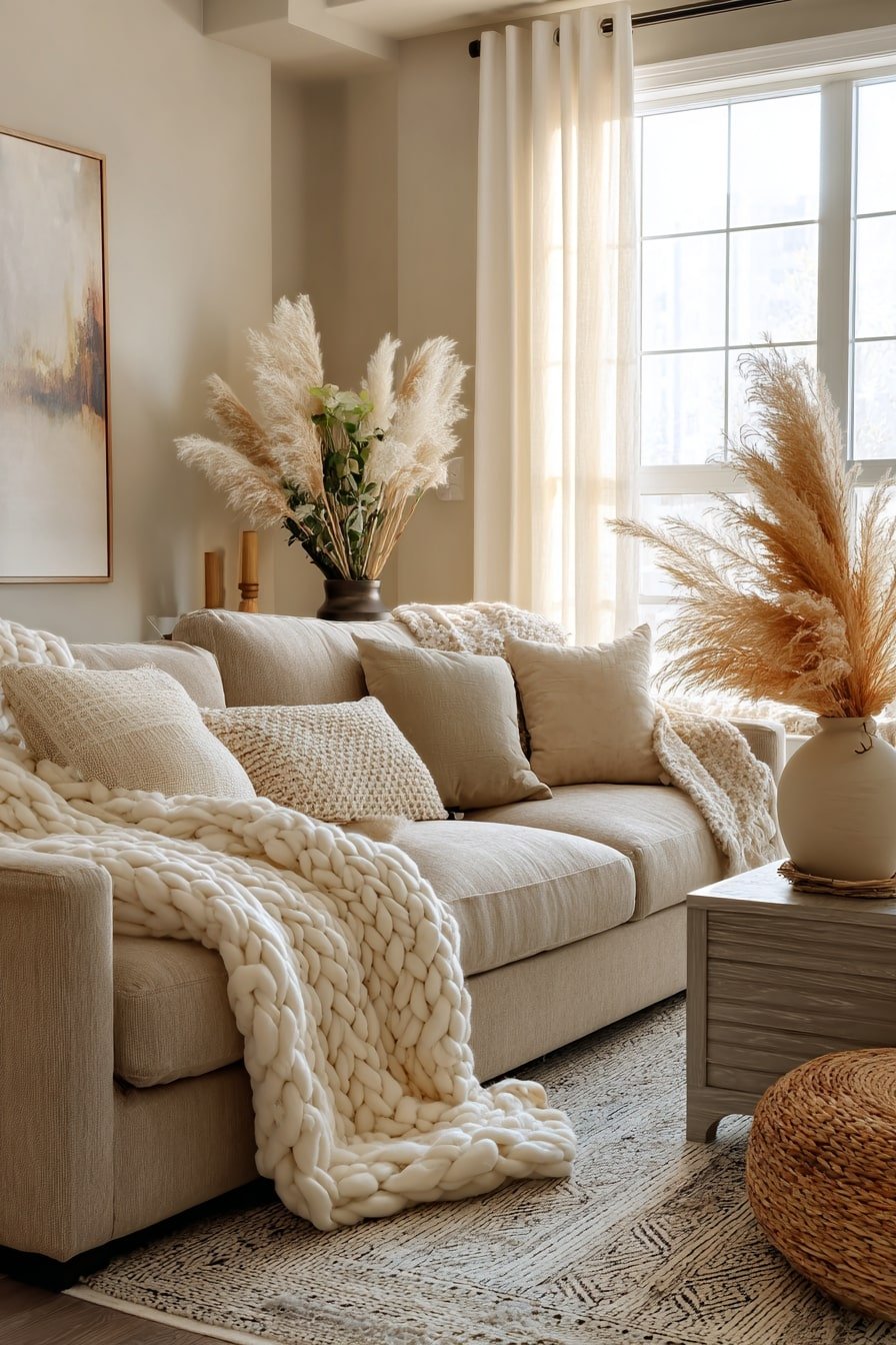 1. Soft Neutrals + Knit Layers – A Warm Minimalist’s Dream