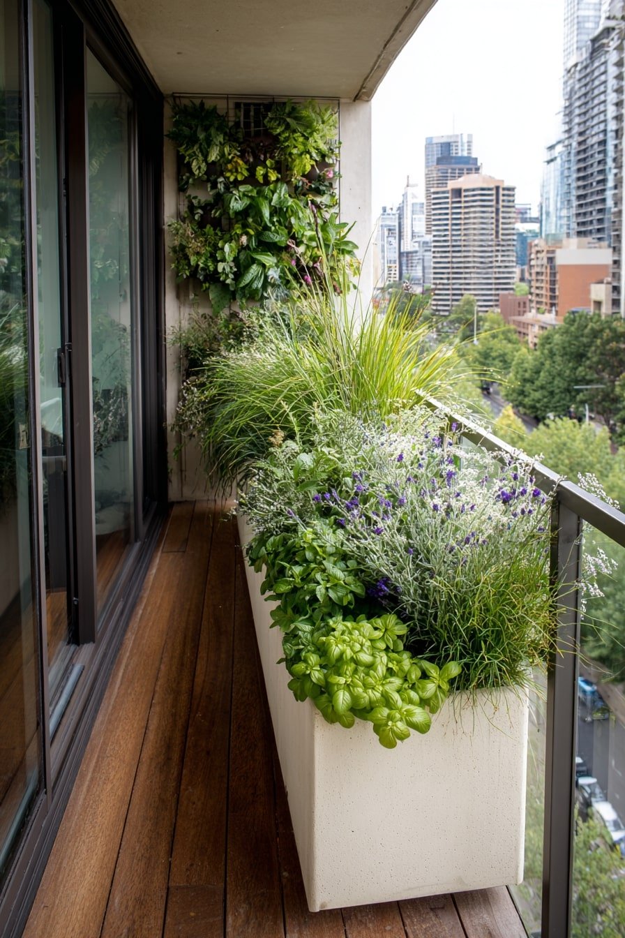 10. Balcony Raised Planter Bed