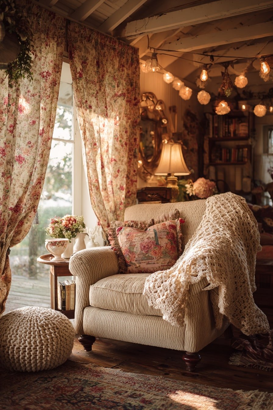 Cottage-Style Floral Comfort – Where Vintage Softness Meets Heartfelt Charm
