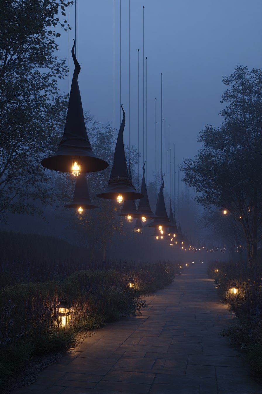 Lantern-Lit Witch Hats – Spellbound Pathway Illumination