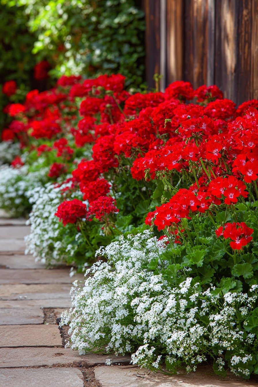 3. Red & White Classic Garden