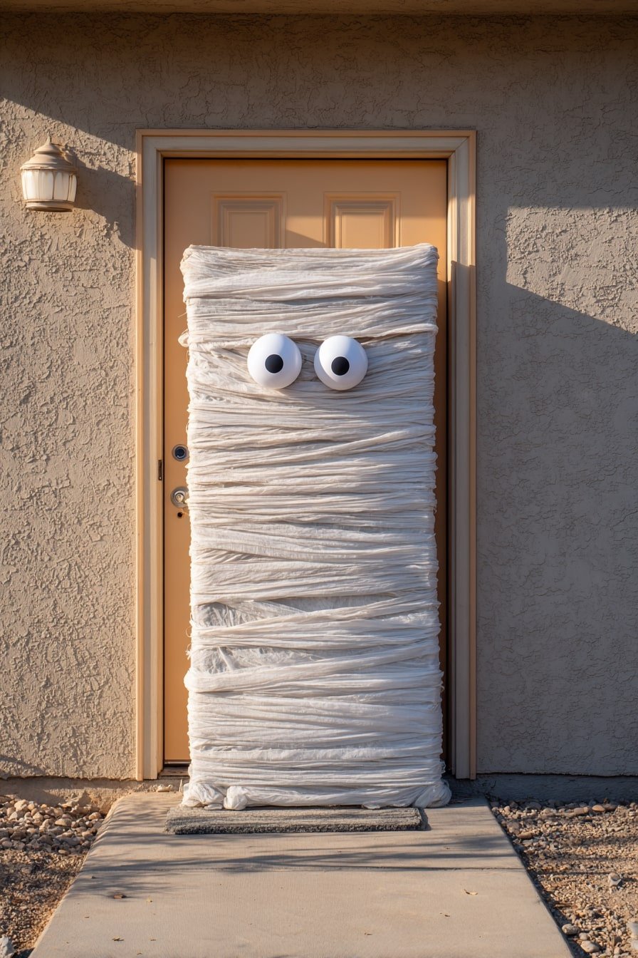 Mummy-Wrapped Door – Whimsy Meets Welcome