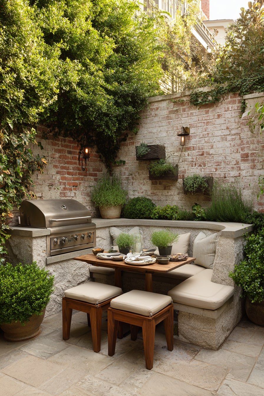 14. Tiny Outdoor Kitchen Corner