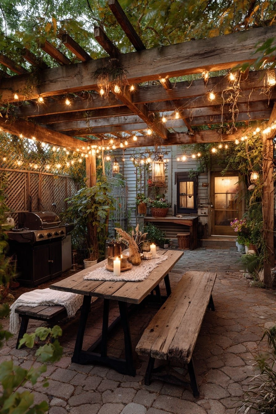8.Tiny Pergola Dining Spot