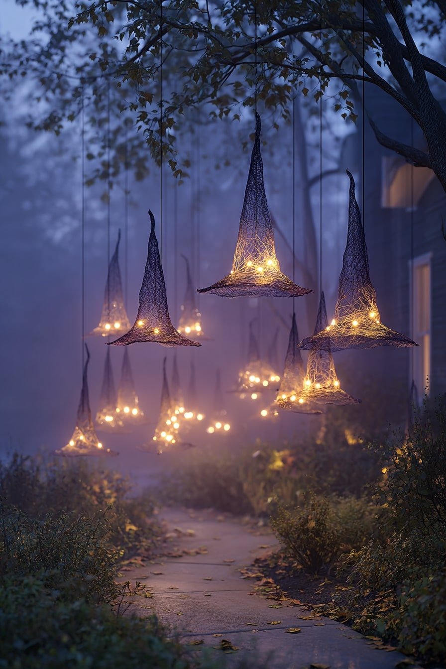 Witch Hat Hanging Lights Display