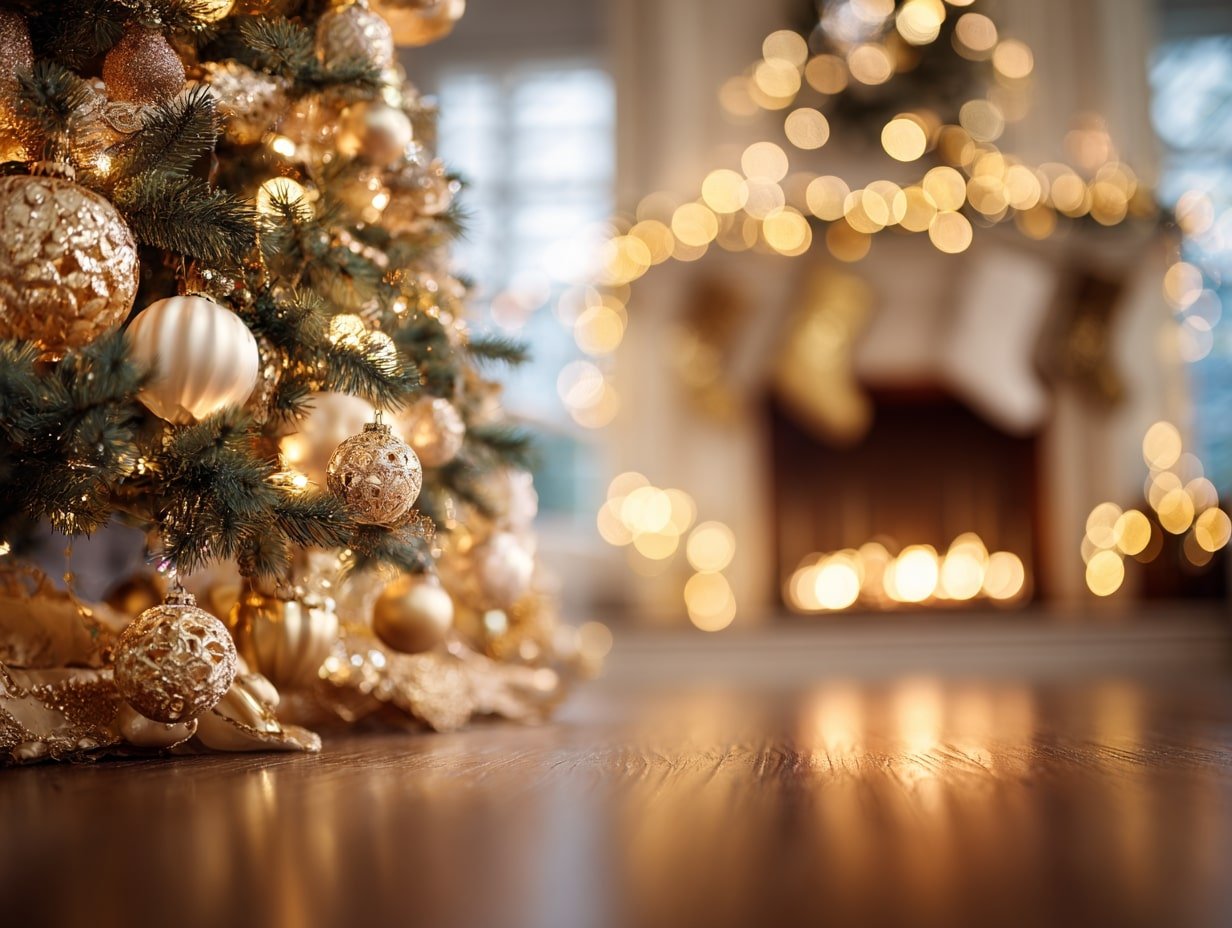 Golden Glow Christmas Tree – Luxe, Warm, and Radiantly Festive
