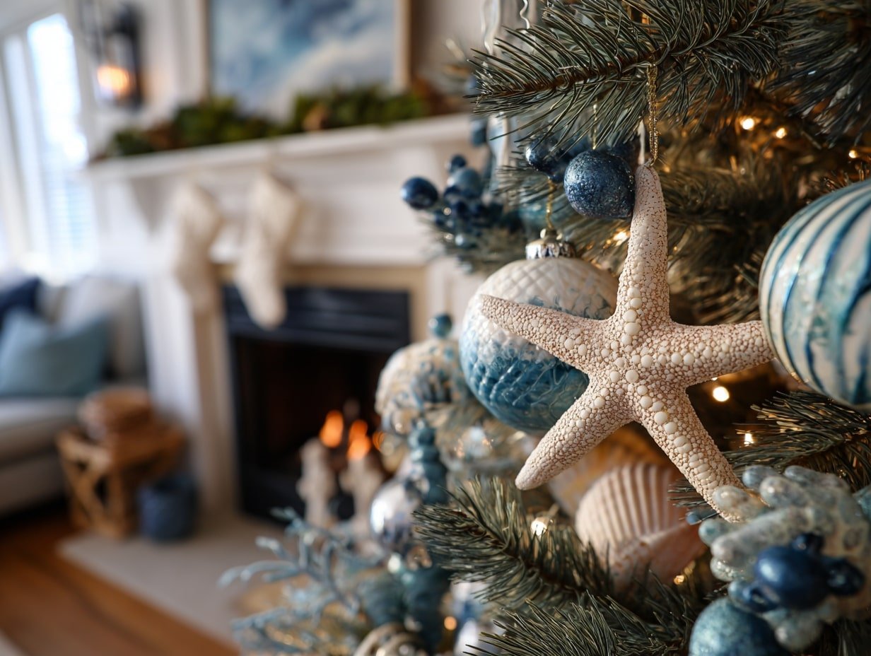 Coastal Christmas Tree with Nautical Flair