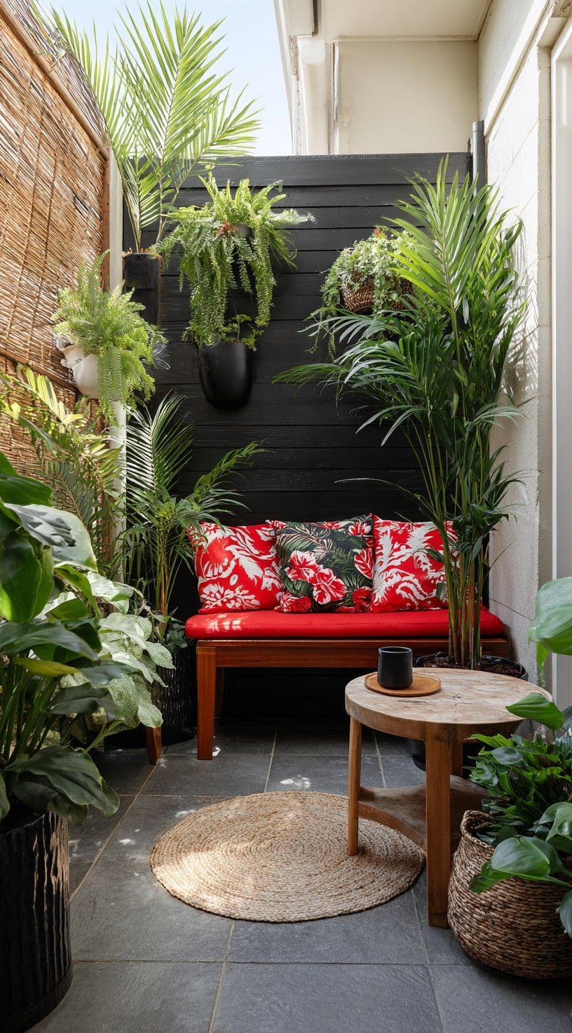 Tropical Escape in a Compact Balcony Nook