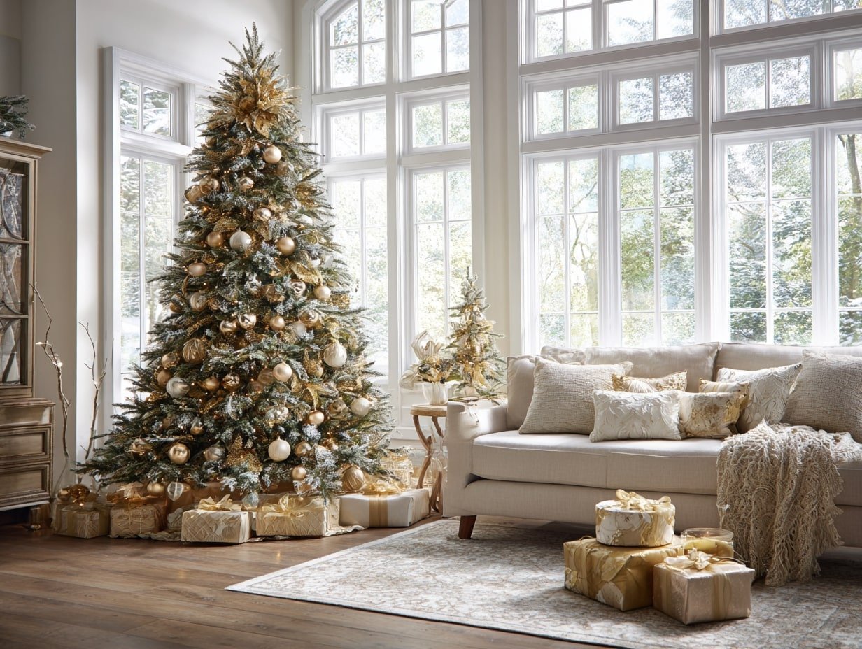 Golden Glamour Meets Classic Calm