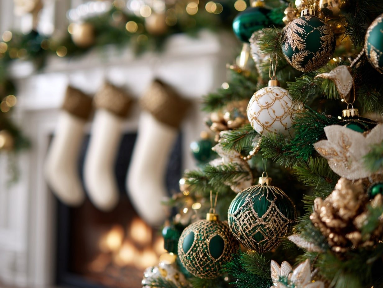 Regal Green and Gold Christmas Elegance