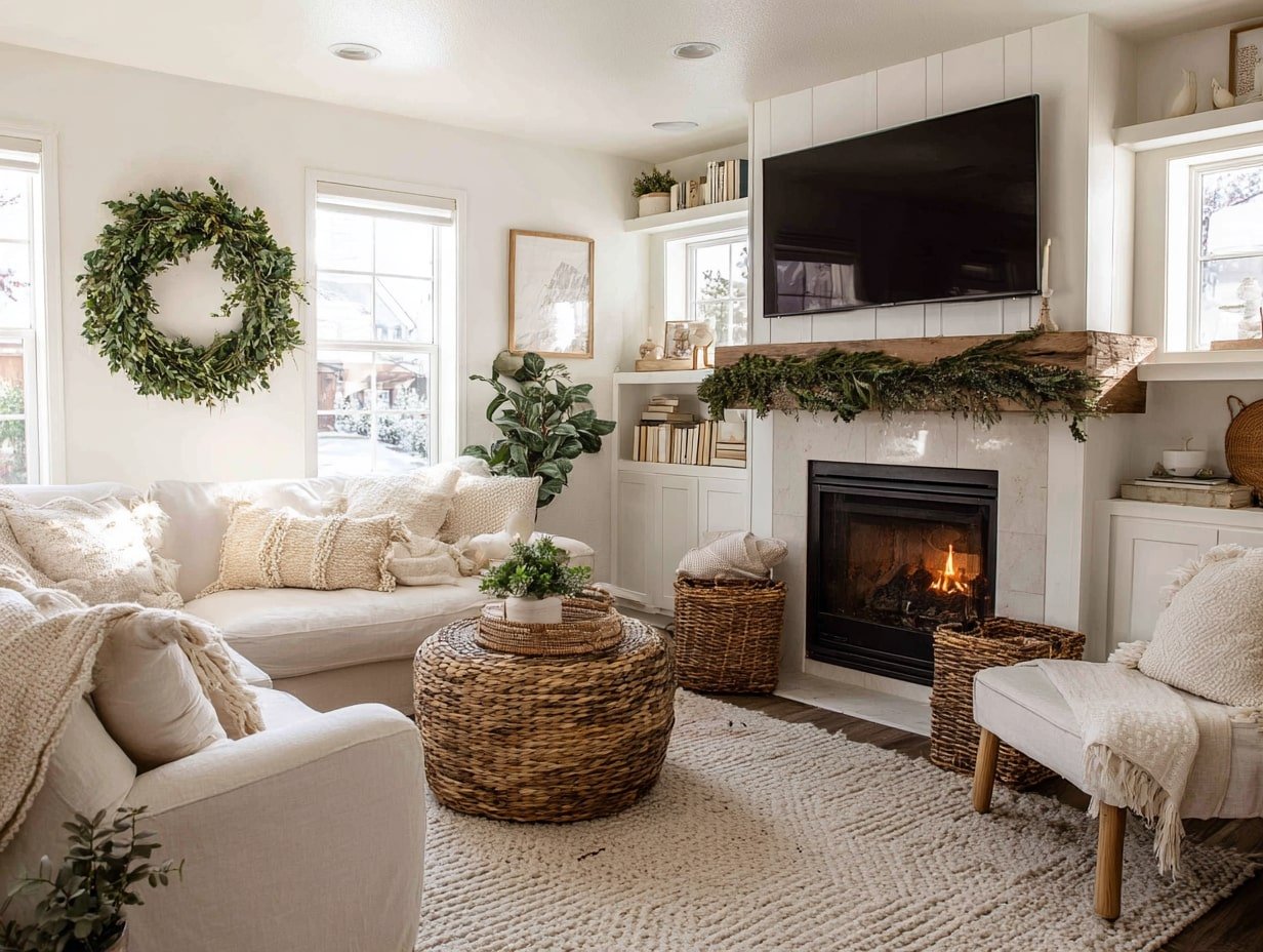 Neutral Haven with Greenery – A Minimalist Christmas Retreat